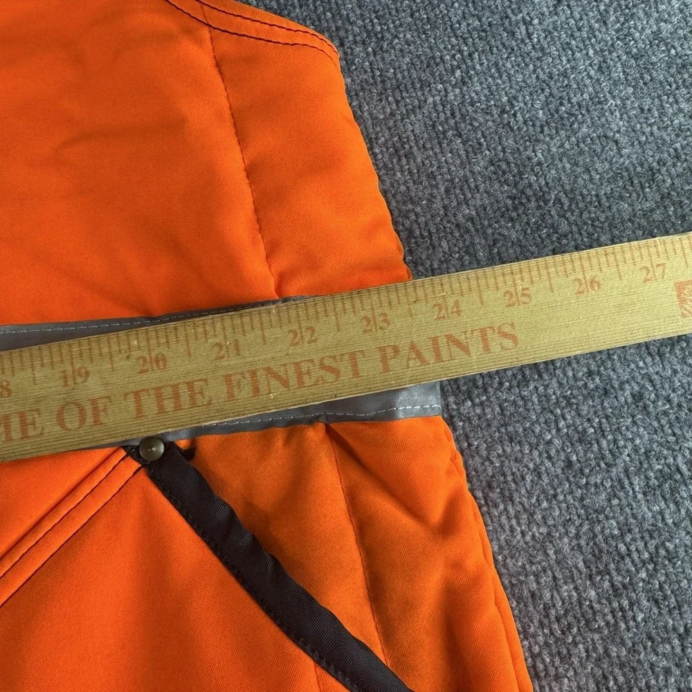 RefrigiWear Bib Overalls Mens XL Orange Insulated Hi Vis Reflective USA Workwear